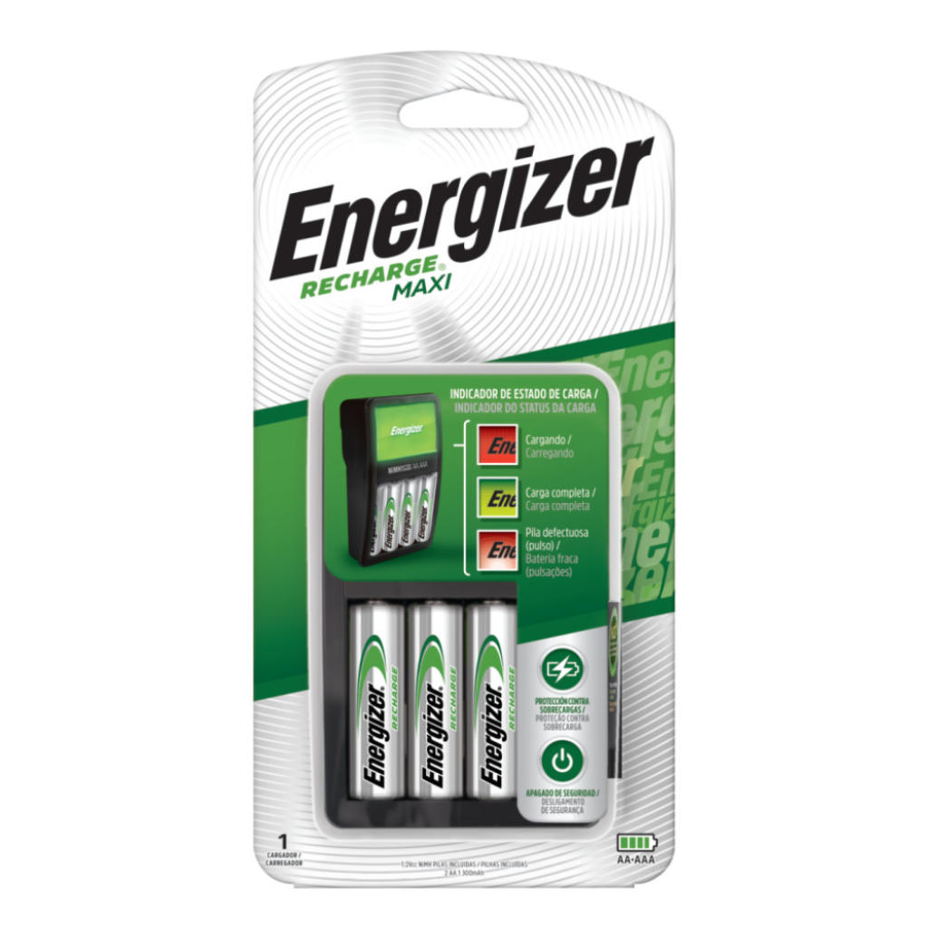 CARGADOR ENERGIZER MAXI  4 PILAS INCLUYE 2 PILAS